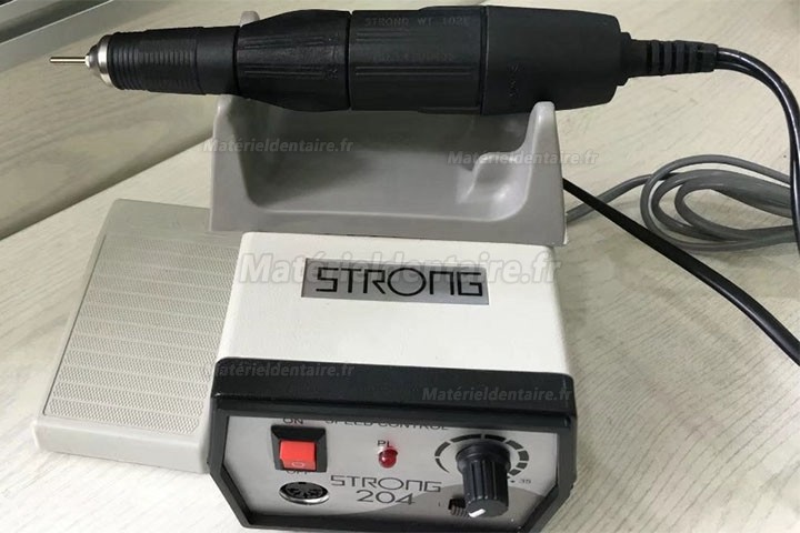 Shiyang Strong 204 Micromoteur dentaire 35 000 RPM avec pièce à main droite (compatibile marathon)